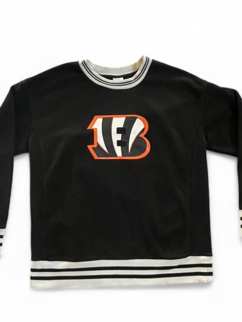 Bengals Black Sweatshirt with Orange & White Team Logo